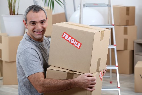 Business files and stock arranged in a Barnehurst storage unit
