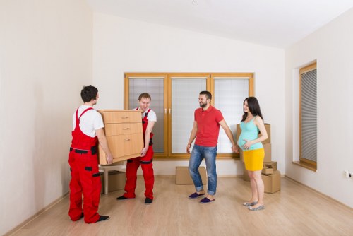 Household items packed for cubic-yard storage in Barnehurst