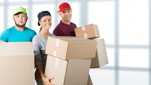 Customer placing items into a secure storage unit